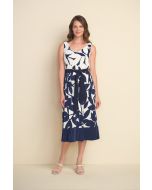 Joseph Ribkoff Midnight Blue/Vanilla Dress Style 212168