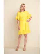 Joseph Ribkoff Lemon Ruffle Sleeve Dress  Style 212217
