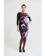 Joseph Ribkoff Black/Multi Abstract Dress Style 213687