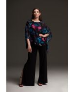 Joseph Ribkoff Black/Multi Floral Print Tunic Style 213716