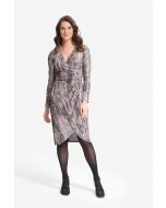 Joseph Ribkoff Grey/Multi Rhinestone Dress Style 214013 - Main Image