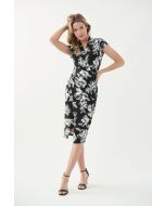 Joseph Ribkoff Black/Vanilla Dress Style 221028 - main