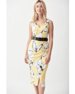 Joseph Ribkoff Limoncello/Multi Dress Style 221055 - Main Image