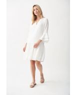 Joseph Ribkoff White Tiered Dress Style 221203 - Main Image