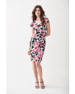 Joseph Ribkoff Vanilla/Multi Floral Sheath Dress Style 221231- Main Image