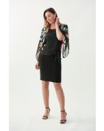 Joseph Ribkoff Black Sheer Sleeve Dress Style 221258 - Main Image