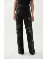Joseph Ribkoff Black/Vanilla Print Pants Style 221321