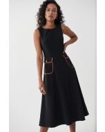 Joseph Ribkoff Black/Tan Dress Style 222052