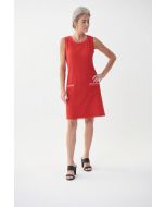 Joseph Ribkoff Lacquer Red Dress Style 222163