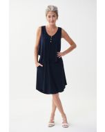 Joseph Ribkoff Midnight Blue Sleeveless Jersey Dress Style 222203