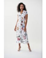 Joseph Ribkoff Vanilla/Multi Floral Fit & Flare Dress Style 222216-main