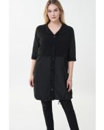 Joseph Ribkoff Black 3/4 Sleeve Coat Style 223066