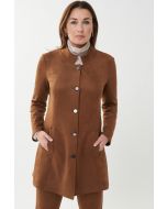 Joseph Ribkoff Brown Faux Suede Jacket Style 223180