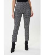 Joseph Ribkoff Black/White/Silver Checkered Pants Style 223219