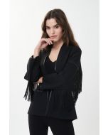 Joseph Ribkoff Black Leatherette Jacket Style 223238