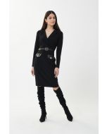 Joseph Ribkoff Black Front Wrap Dress Style 223266