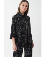 Joseph Ribkoff Black/Multi Abstract Print Jacket Style 223276