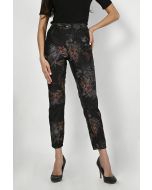 Frank Lyman Black/Multi Reversible Floral print Jeans Style 223434U