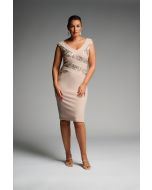 Joseph Ribkoff Sand Sequin Dress Style 223729