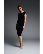 Joseph Ribkoff Midnight Blue Ruffle Detail Dress Style 223735-main