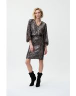 Joseph Ribkoff Black/Multi Sequin Dress Style 224057