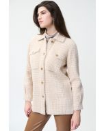 Joseph Ribkoff Vanilla/Camel Knit Jacket Style 224938