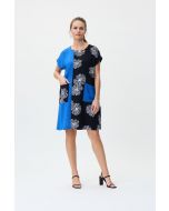 Joseph Ribkoff Midnight Blue/Multi Dress Style 231038