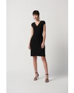 Joseph Ribkoff Black Sleeveless Wrap Dress Style 231138