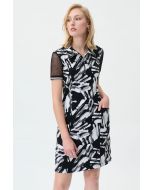 Joseph Ribkoff Black/Vanilla Dress Style 231150