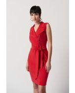 Joseph Ribkoff Magma Red Sleeveless Dress Style 231196