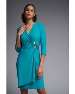 Joseph Rikboff Ocean Blue Wrap Dress Style 231767