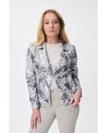 Joseph Ribkoff Champagne/Silver Faux Suede Jacket Style 231911