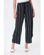 Joseph Ribkoff Black/White Silky Knit Pull-On Culotte Pants Style 232007