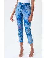 Joseph Ribkoff Light Blue/Multi Reversible Slim Cropped Jeans Style 232939