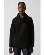 Joseph Ribkoff Black/Black Cowl Neckline Sweater Style 233041
