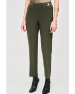 Joseph Ribkoff Iguana Bonded Silk Straight-Leg Pants Style 233180