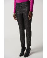 Joseph Ribkoff Black/Bronze Slim-Fit Pants Style 233191