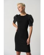 Joseph Ribkoff Black Puff Sleeve Shift Dress Style 233213
