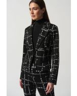Joseph Ribkoff Black/Multi Plaid Jacket Style 233218