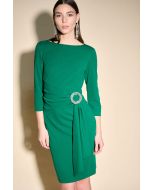 Joseph Ribkoff True Emerald Buckle Sheath Dress Style 233702