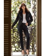 Joseph Ribkoff Black Classic Slim-Fit Jeans Style 233929