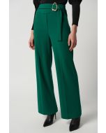 Joseph Ribkoff True Emerald Scuba Crepe Wide-Leg Pants Style 234053