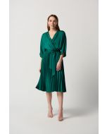 Joseph Ribkoff Emerald Dress With Waist Sash Style 234265