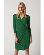 Joseph Ribkoff True Emerald Wrap Dress with O-Ring Style 234282