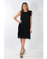 Frank Lyman Black Sleeveless Pleated Dress Style 239817U