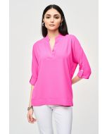 Joseph Ribkoff Ultra Pink Boxy Top with Dolman Sleeves Style 241039