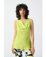 Joseph Ribkoff Key Lime Sleeveless Top with Cowl Neck Style 241103
