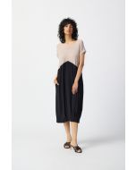 Joseph Ribkoff Black/Dune Colour-Block Cocoon Dress Style 241128
