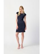 Joseph Ribkoff Midnight Blue Stretch Poplin Sheath Dress Style 241159