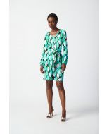 Joseph Ribkoff Black/Multi Geometric Print Dress Style 241162